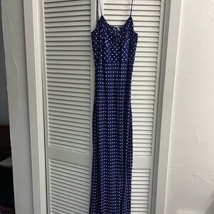 Favorite Daughter The One That Got Away Dress blue polka dot maxi dress